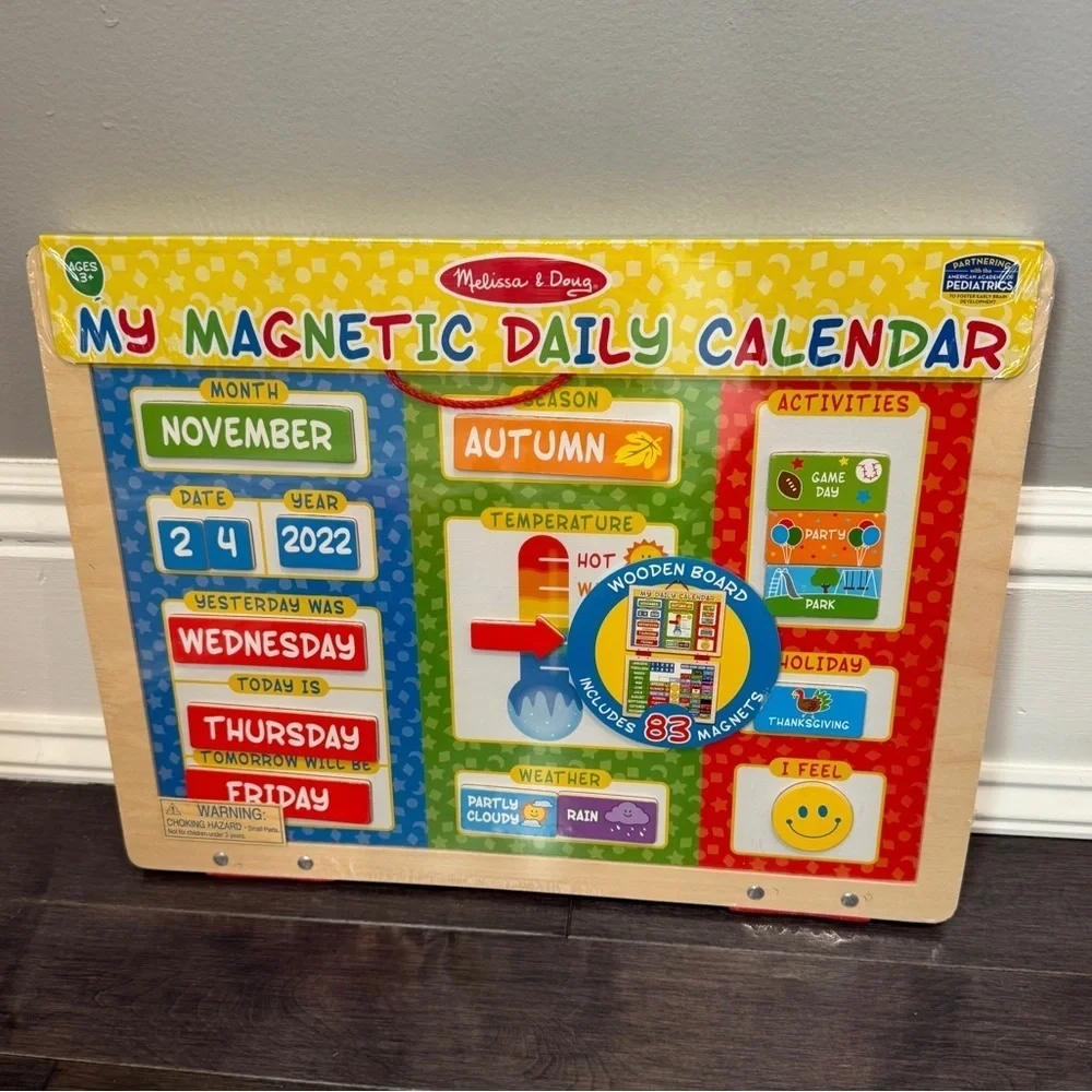 NWT Melissa & Doug My Magnetic Daily Calendar Learning Calendar Toddler Kids